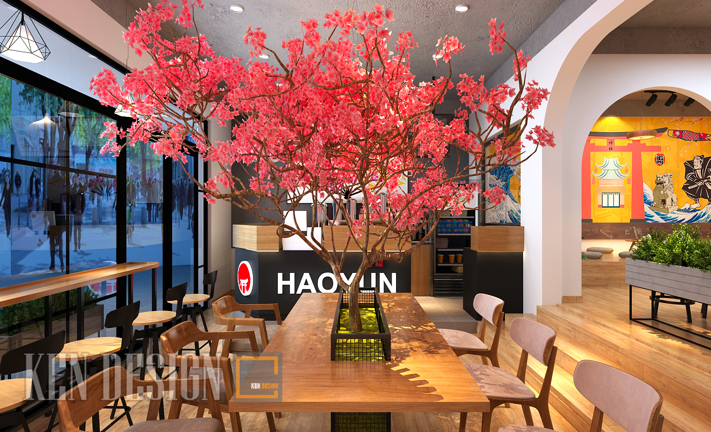 thiết kế quán trà sữa Haoyun